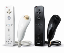 Telecomando Nintendo Wii OEM autentico con Nunchuck bianco nero RVL-003