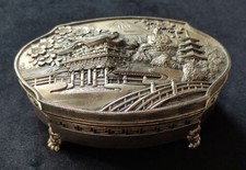 ANTICO COFANETTO PORTAGIOIE IN METALLO - ANTIQUARIATO GIAPPONESE