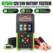 1224v Auto Battery Analyzer 100-2000cca Crank Charge Test Tool Built-in Printer