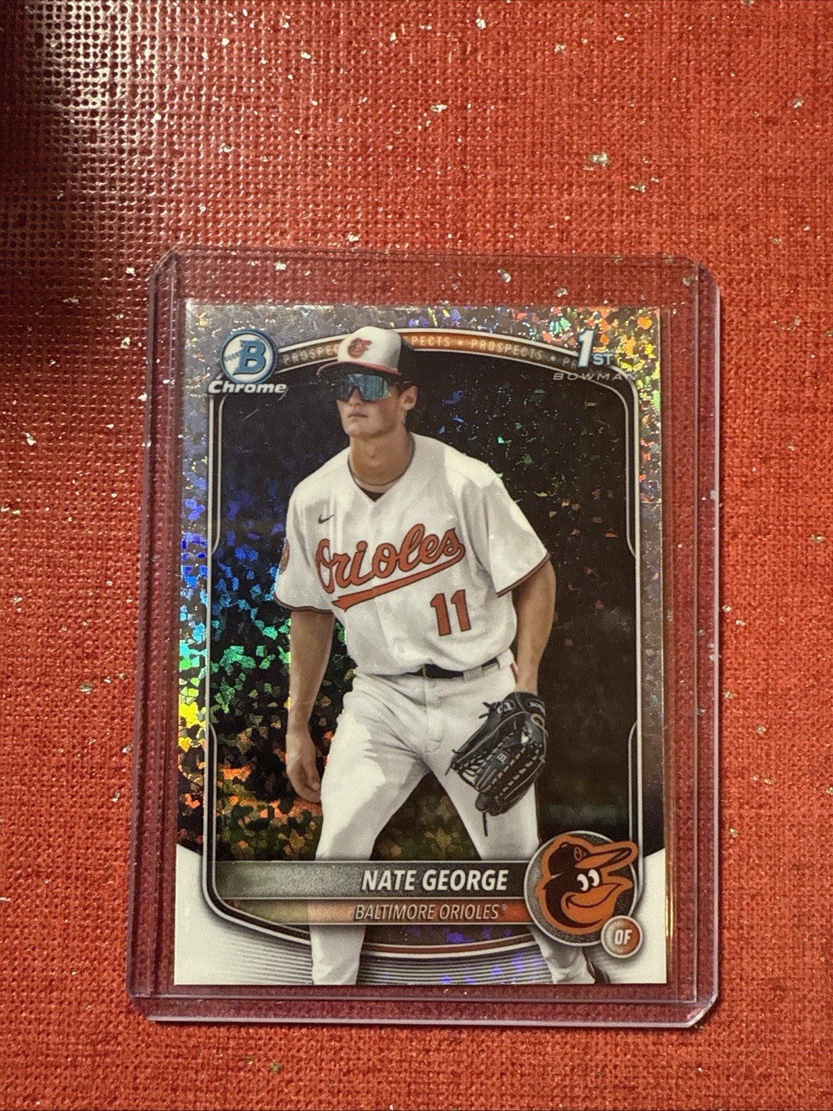 2025 Bowman Chrome Nate George Mini Diamonds Refractor 1st #BCP-184