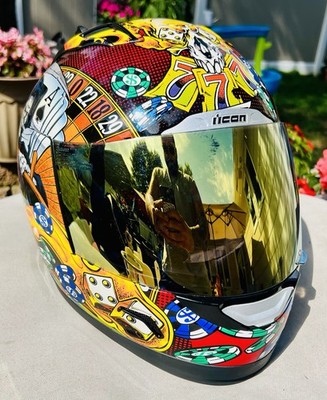 Icon Alliance Lucky Lid/Full Face Helmet/Mirrored Visor/Grim
