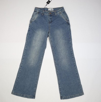 Fashion Nova Jeans Womens Size 3 Blue Medium Wash Delusional Drop Waist Wide Leg