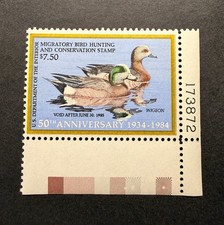 Sellos WTD - #RW51 1984 placa # - sello de pato federal de Estados Unidos - como nuevo sin usar, nuevo sin precio base