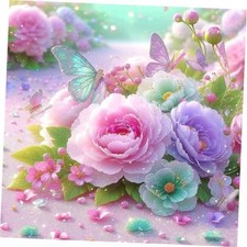 Butterfly Diamond Art Kits for Adults Beginner - DG-DP-LightFlowers-3535