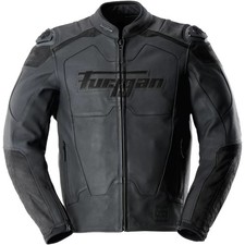 Furygan Ridley Leather Motorcycle Motorbike Riding Jacket - Black