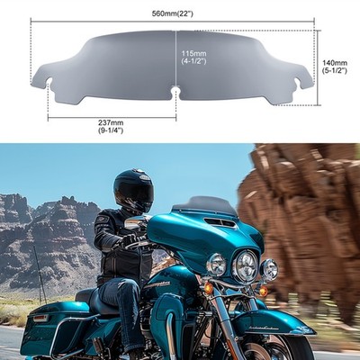 4'' Wave Windshield Windscreen For Harley Touring 14-22 Electra Street Tri Glide