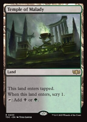 *MtG: 4x TEMPLE OF MALADY - Commander Tarkir: Dragonstorm Rare - magicman*
