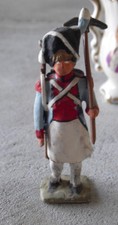 Vintage Lead Army Soldier with Weapon Figurine Handpainted