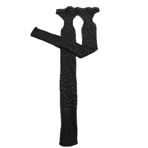 Calze donna collant calze collant a rete aperte maglia all'uncinetto glitter - Foto 20 di 25
