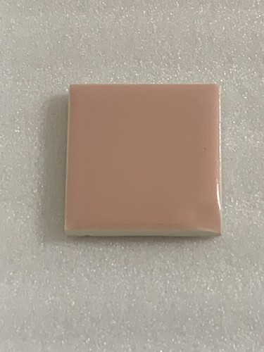 Vtg Mosaic 2" X 2" Ceramic Peachy/Pink Surface Inside Corner Bullnose 40's-60's