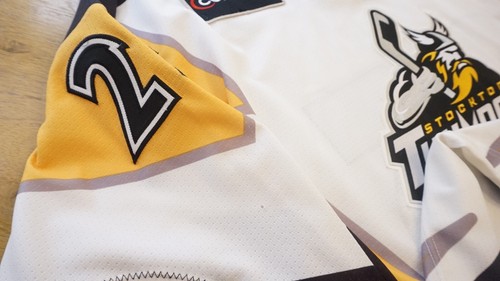 Stockton Thunder Game worn ECHL MINOR HOCKEY Game Worn Jersey 08-09 Bendfeld #25 - Picture 8 of 11