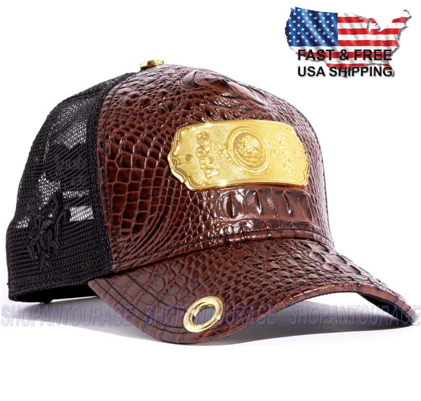 Red Monkey Mexico Puro Brown RM1428 New Limited Edition Trucker Snapback Hat Cap