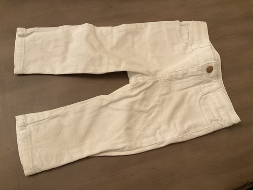 Janie und Jack Größe 3 weiße verstellbare Hose Kleinkind Mädchen