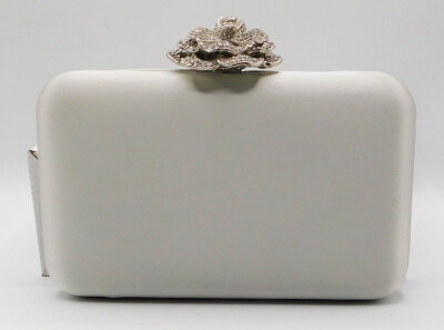 *New* Vintage Rose Rhinestone Evening Handbag Purse Clutch Party Wedding/22100
