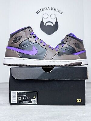 Size 12 - Nike Jordan 1 Mid Mens Palomino Wild Berry White Size 12 - Nike Jordan 1 Mid Mens Palomino Wild Berry White