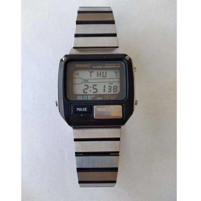 SEIKO ALARM CHRONO PULSE METER 80S VINTAGE DIGITAL from Japan