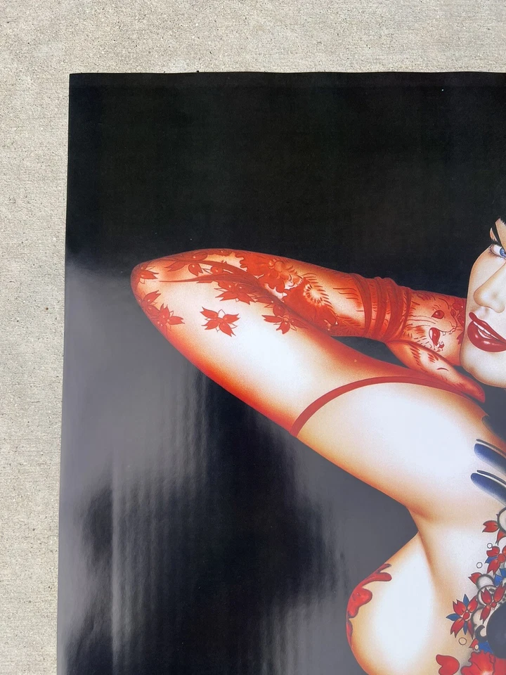 "Póster pin up tatuajes Olivia de Berardinis Bettie Page 36"" X 24"" PIRÁMIDE raro" Foto 2 de 4