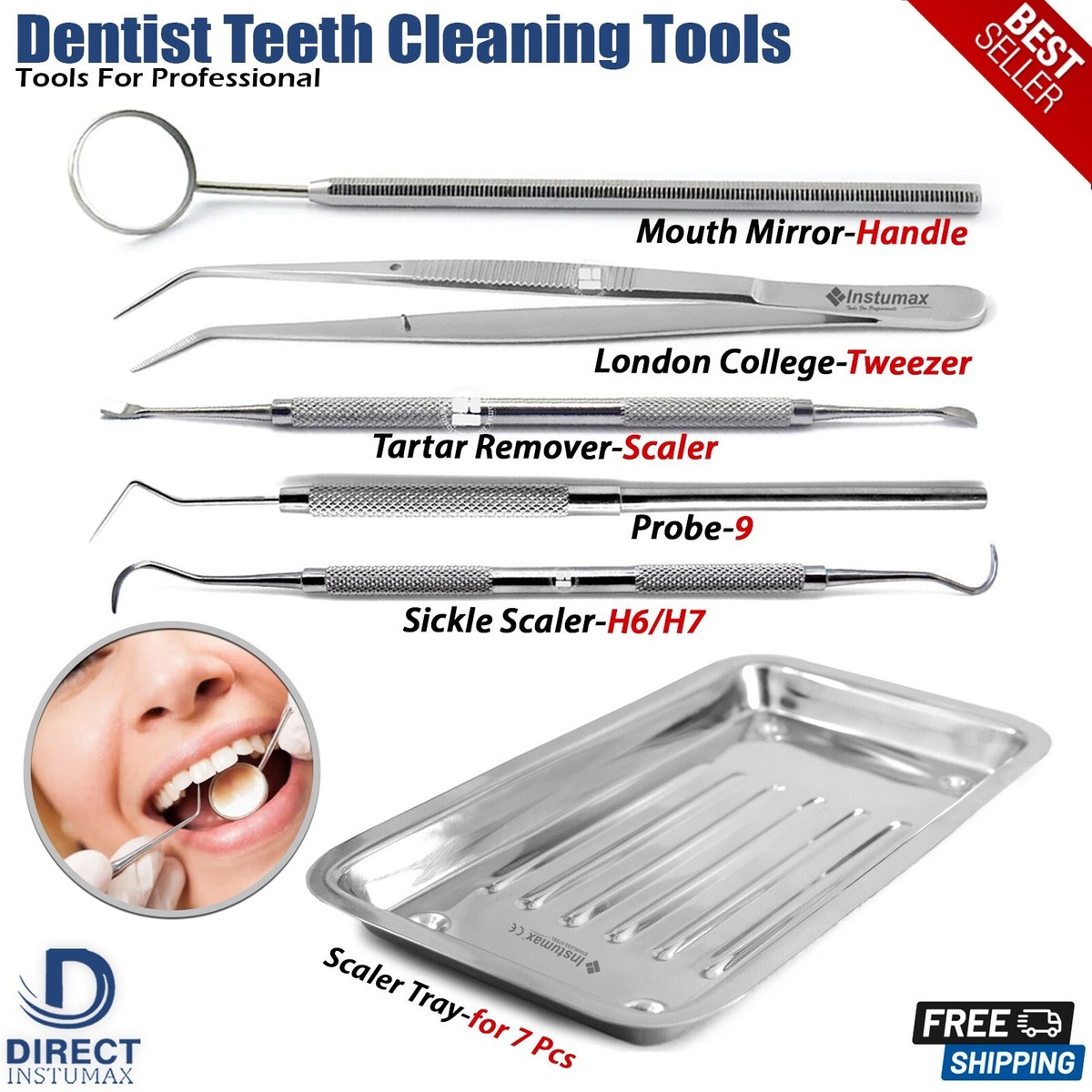 Mirror And Dental Tool To Remove Tartar And More Tools In The Dental Office 2j72e65 - Foto 9