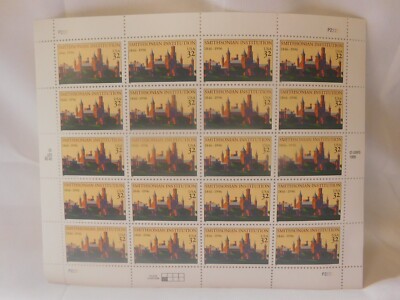 USPS Smithsonian Institution Complete Sheet of 20 Stamps MNH OG Scott ...