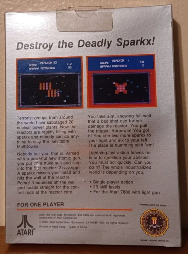 New Vintage Atari 7800 Meltdown Factory Sealed 1990 Video Game - Image 2 of 4