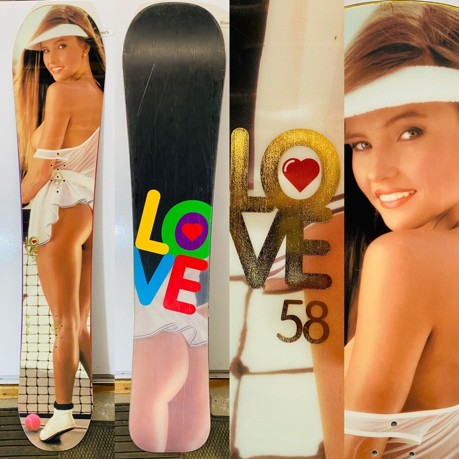 Burton Love Playboy 58 158 Snowboard 2009 Collector Limited Special Edition