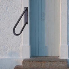 Wall Mount Hand Rails Outdoor Handrail Garage Railing Black Finished for Stairs