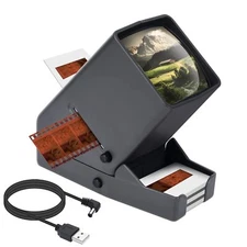 35mm Slide and Film Viewer, Negative Viewer, Desk Top LED Lighted Illuminated Vi