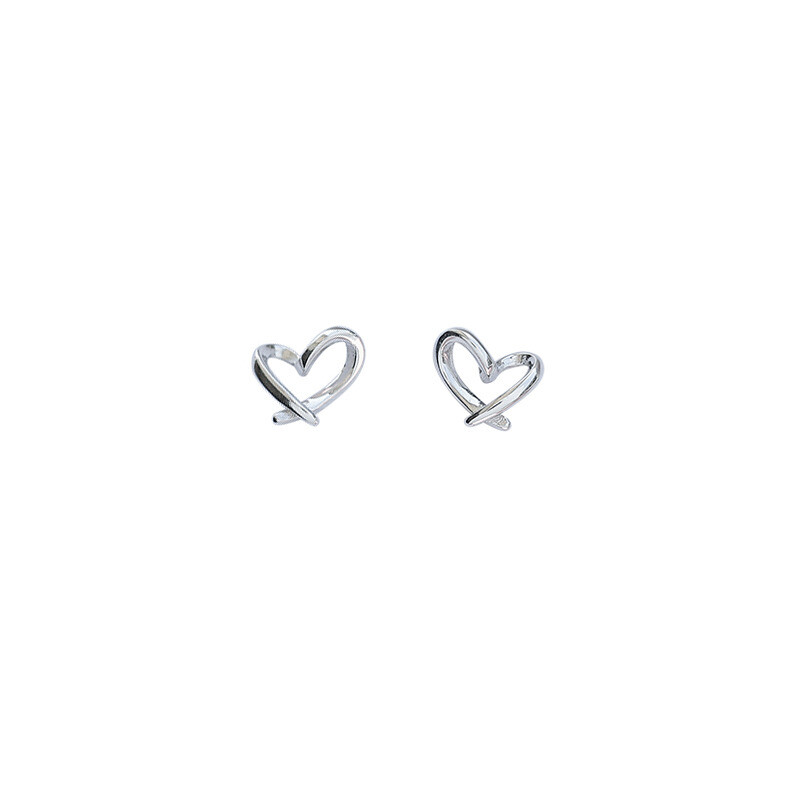 Herz Ohrstecker Sterling Silber 925 Damen Ohrringe 