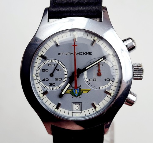 Men's RUSSIAN CHRONOGRAPH Watch POLJOT STURMANSKIE. Manual Wind - Picture 9 of 20