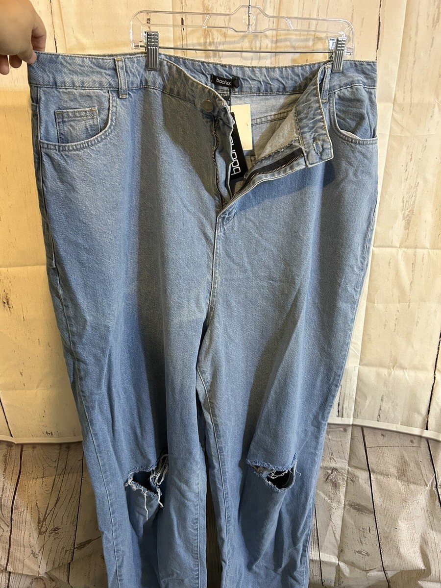 Boohoo Rip Off Jeans Boohoo Light Blue Ripped Boyfriend Jeans