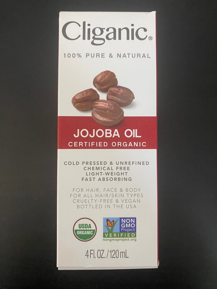 Cliganic USDA Organic 100% Pure Cold Pressed Jojoba Oil 4 oz