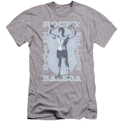 Rocky Premium Canvas T-Shirt Flexing Athletic Heather