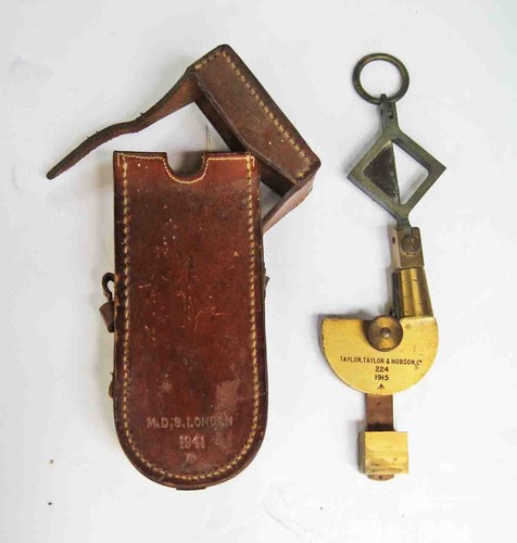 TAYLOR, TAYLOR & HOBSON, LTD. 1915 Model De LISLE Reflecting Clinometer / Level