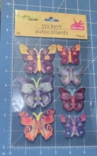CRAFTER'S SQUARE Paper Crafts BUTTERFLY 3D Stickers - 7 pcs