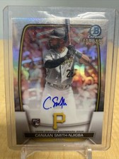 2023 Bowman Chrome Refractor Canaan Smith-Njigba Auto Autograph RC #/499 PIRATES