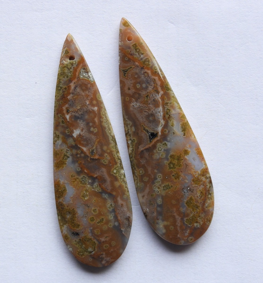 52.45 Cts Natural Ocean Jasper (50.5mm X 16mm each)Drilled