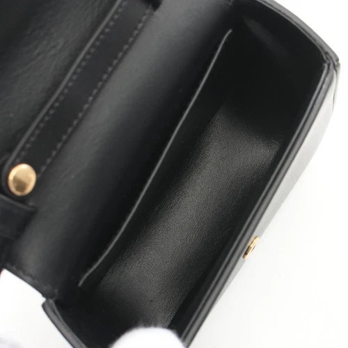 CELINE Mini-Claude Triomphe Shoulder Bag 10I513 leather Black Used Crossbody