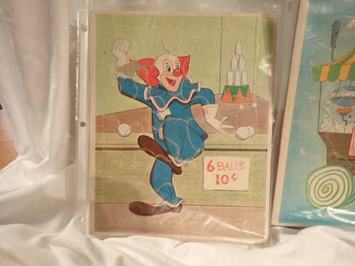 Set of 2 Vintage 1966 BOZO the Clown Frame Tray Puzzle Capital records - Picture 3 of 9