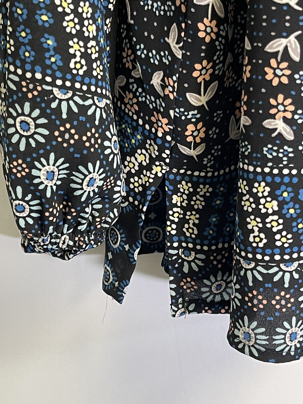 LOFT Women’s MP Patchwork Ruffle Collar Back Pepl… - image 9