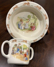 Royal Doulton Bunnykins Baby Set 2 Handled Mug  Children's Plate NEW
