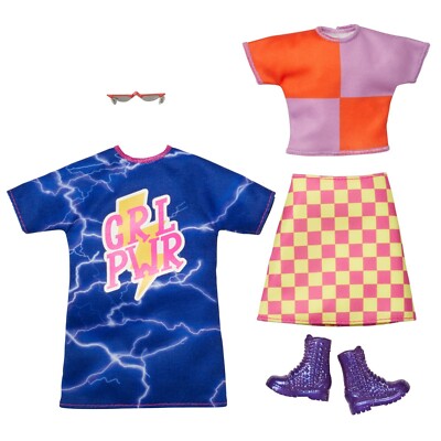 MATTEL  GWF04: HBV69 Barbie Fashions 2er-Pack Electric Girl Power, NEU & OVP