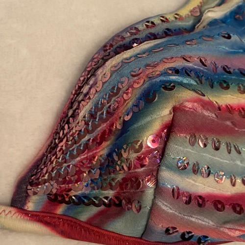 Victoria's Secret Y2K Pin Up Stars Bikini Swimsuit Sequin Rainbow Small EUC RARE - Picture 16 of 24