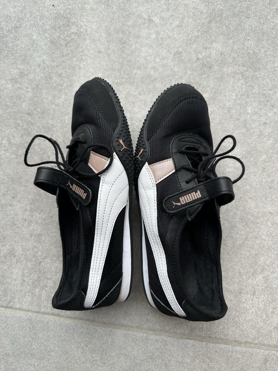 Vintage Puma Womens Ballerina Bella Sneakers Black y2k Size 40 UK
