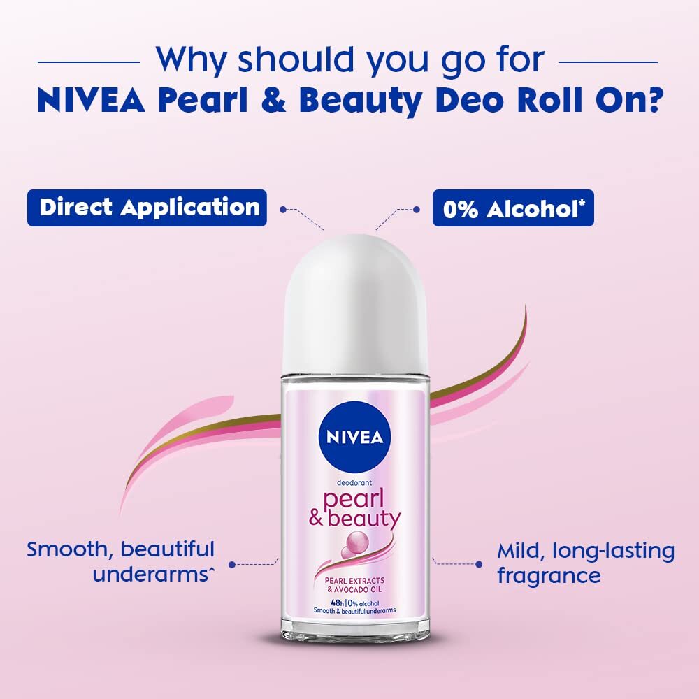 Nivea Pearl & Beauty Deodorant Antiperspirant Roll on For