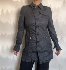 PEUTEREY Women's Long Dark Grey Polyamide Jacket Size S