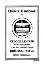 (1425) Velocette Viceroy owners handbook	