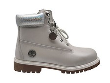 Timberland Metallic Gray Collar Waterproof Premium 6 inch Boots A5SUW Size 7