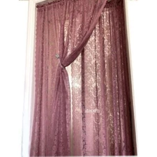 1x Lace Floral Curtain Balcony Drape Room Divider Home Window Door Curtain Decor
