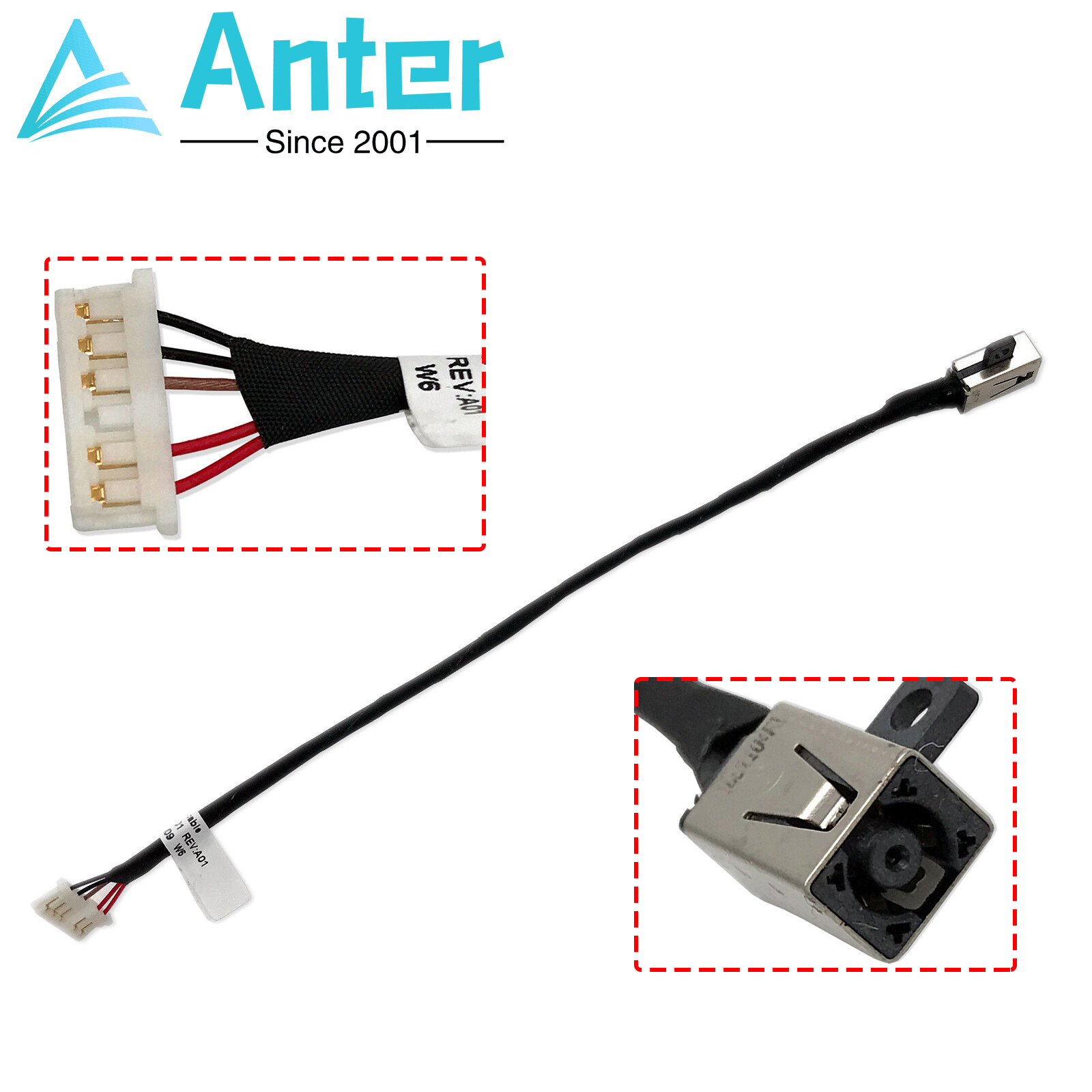 DC Power Jack For Dell Inspiron 15 3565 P63F003 3567 P63F002 Charging