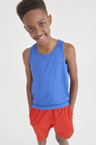 AWDis Kids Cool Vest - Boys Girls School Sports Top For P.E/Football/Summer 3-13 - Picture 4 of 14